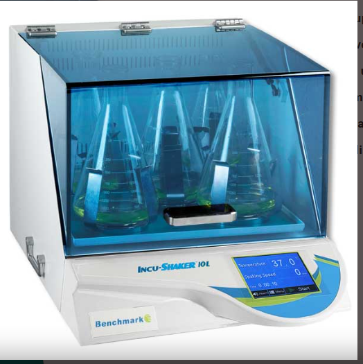 Incu-Shaker 10L with non-slip rubber mat